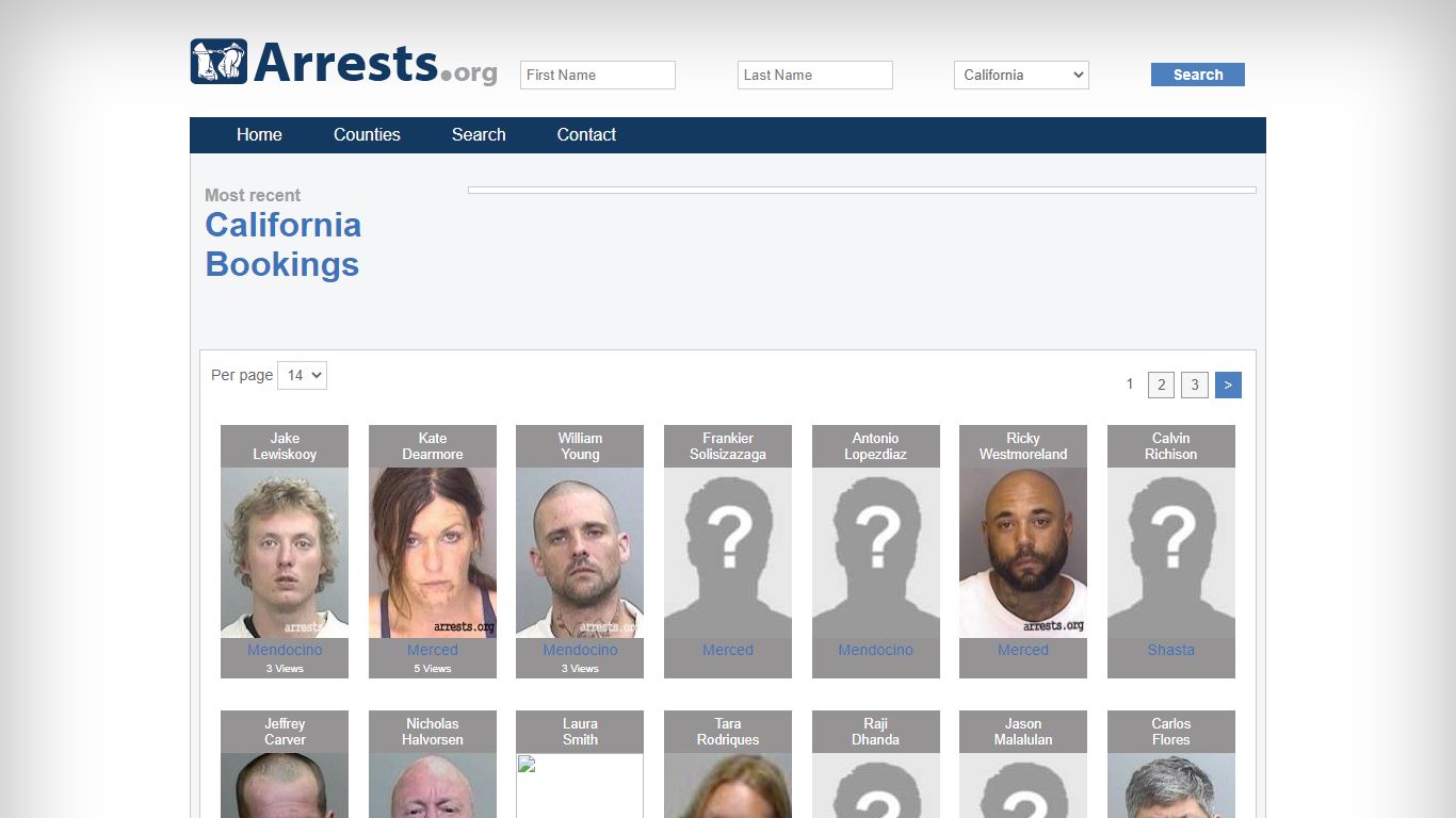 California Arrests and Inmate Search